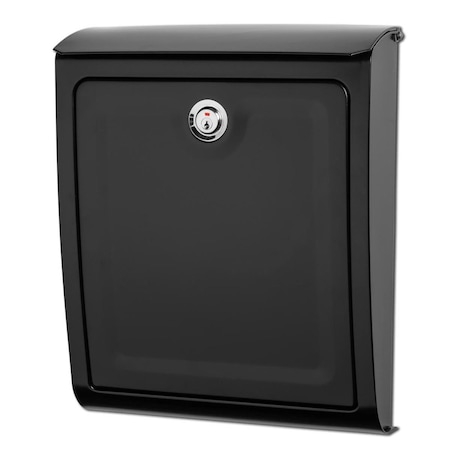 Perfectpatio Sienna Locking Wall Mount Mailbox - Black - Medium PE1520305